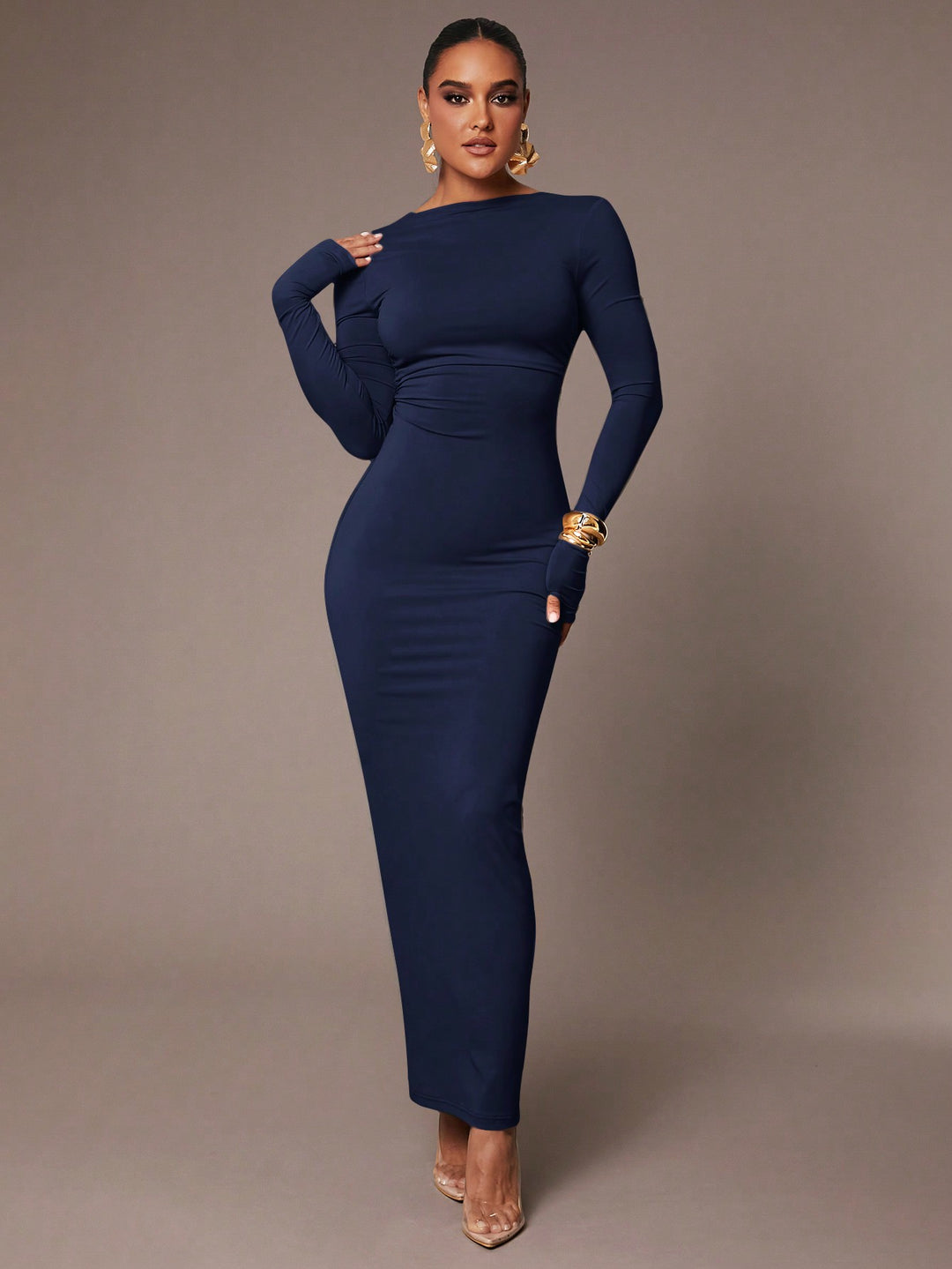 SHEIN maxi ruha, kék