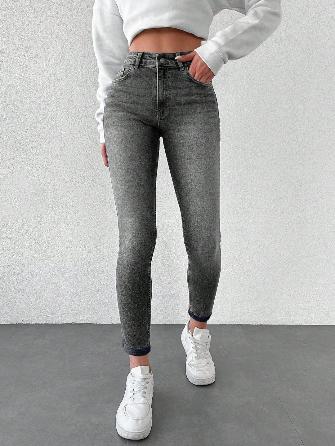 Jeans SHEIN, gri