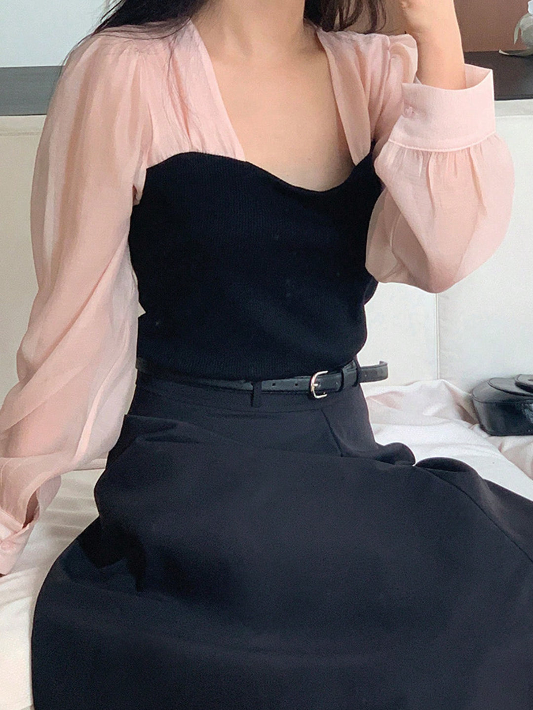 Top SHEIN, negru