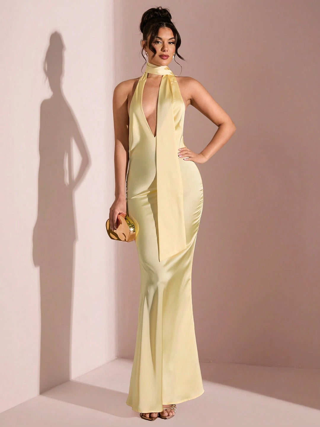 Rochie maxi SHEIN, galben