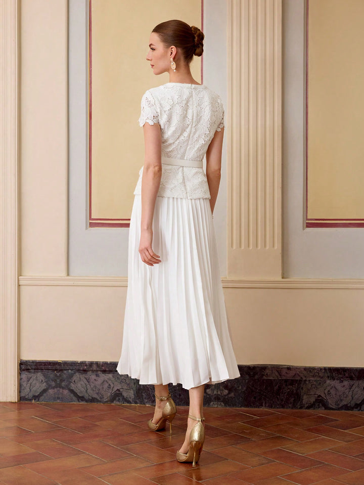 Rochie midi SHEIN, alb
