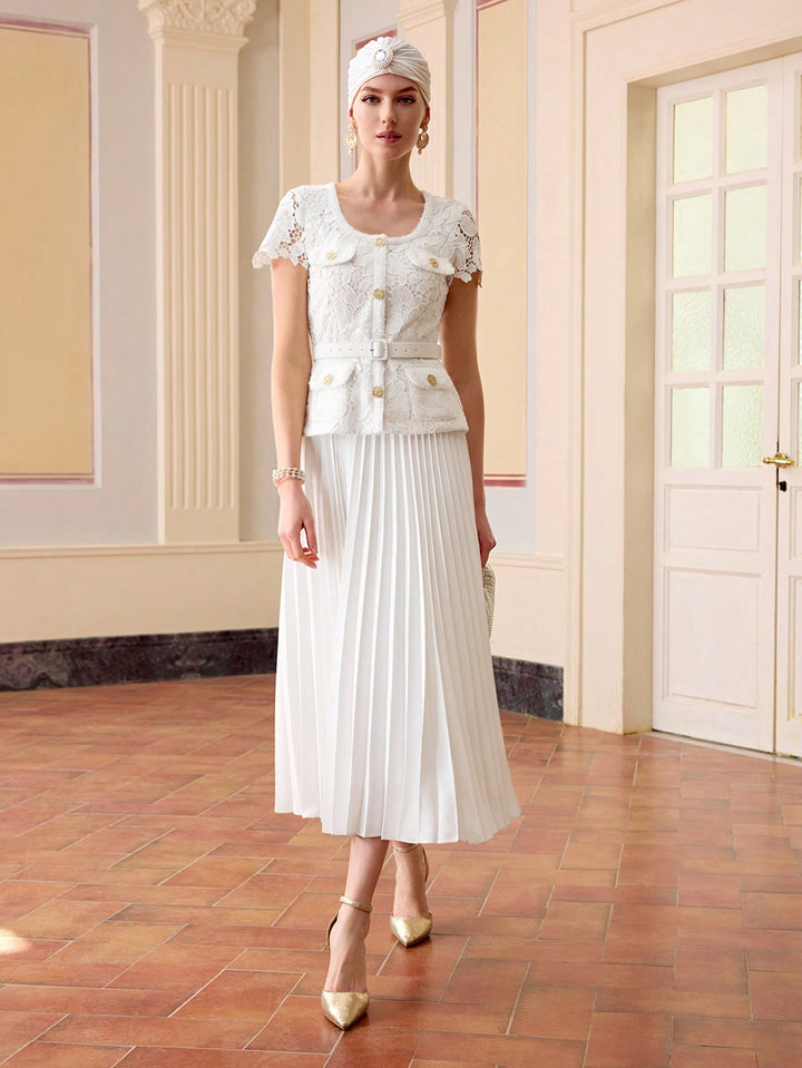Rochie midi SHEIN, alb