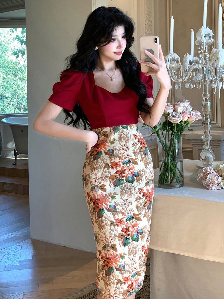 Rochie midi SHEIN, roșu