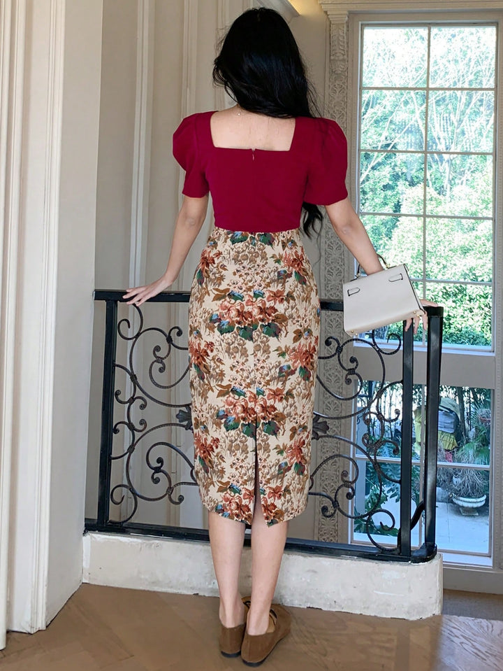 Rochie midi SHEIN, roșu