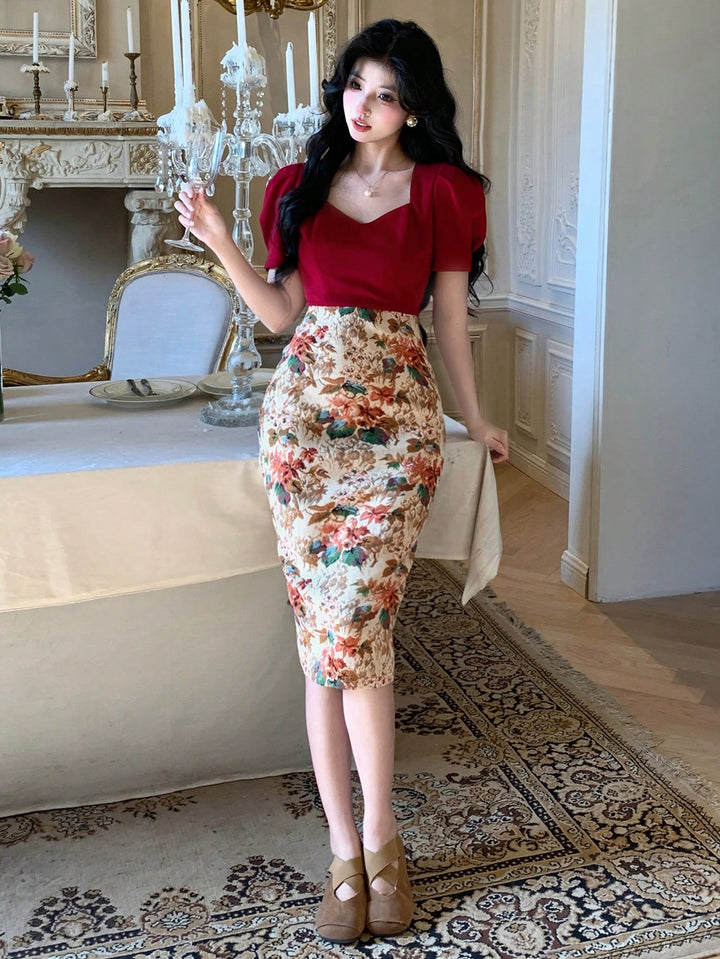 Rochie midi SHEIN, roșu