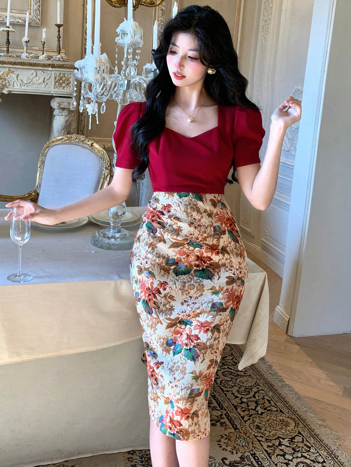 Rochie midi SHEIN, roșu