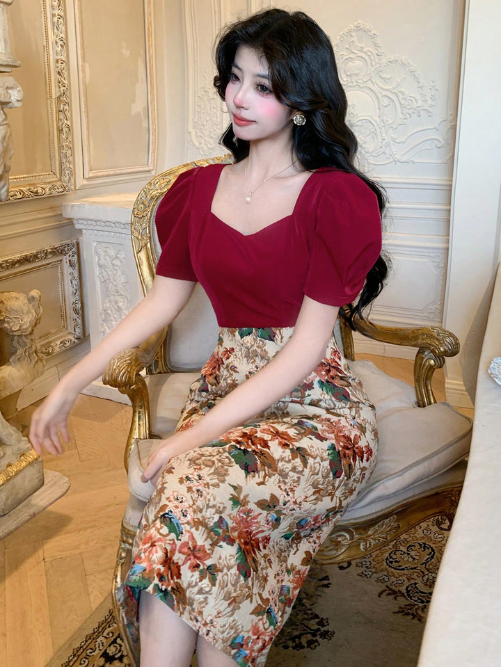 Rochie midi SHEIN, roșu