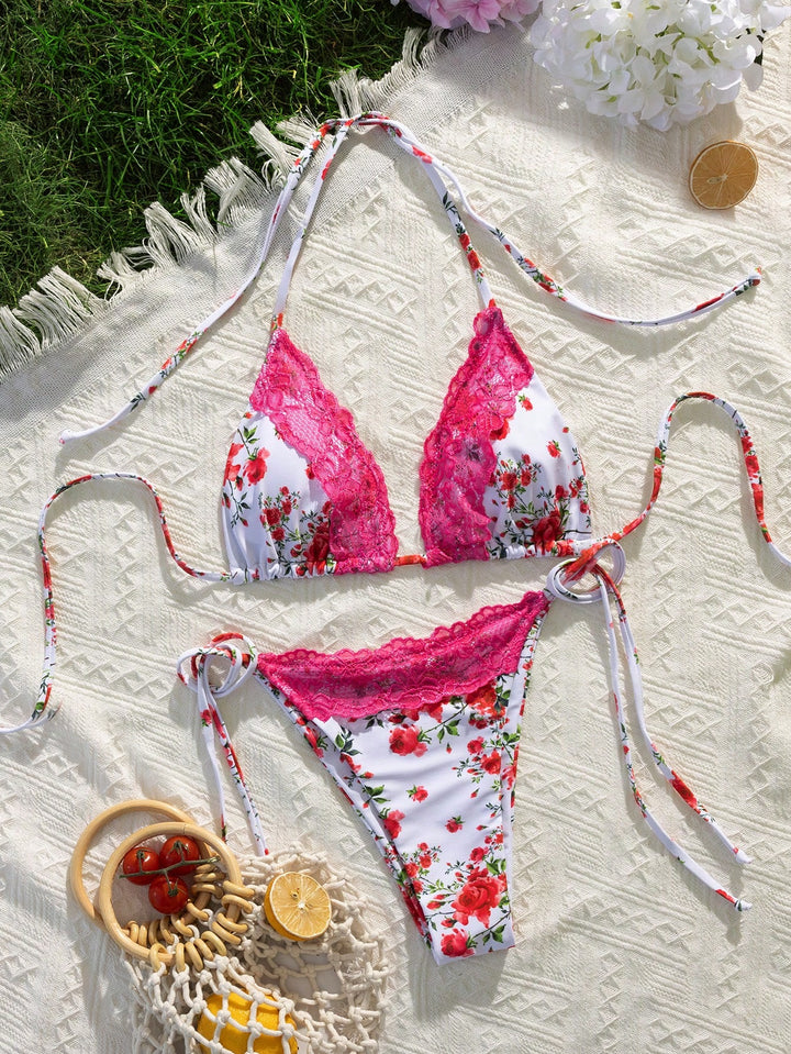 Set bikini SHEIN, roz