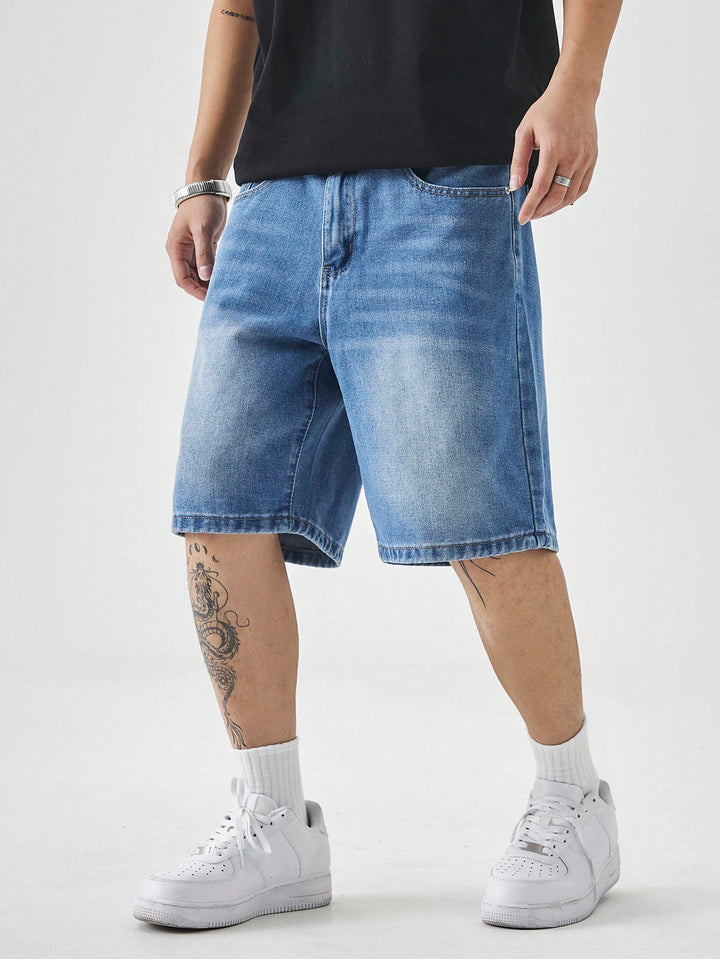 SHEIN Kék Farmer Rövidnadrág