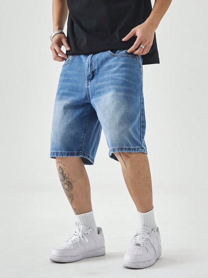 SHEIN Kék Farmer Rövidnadrág