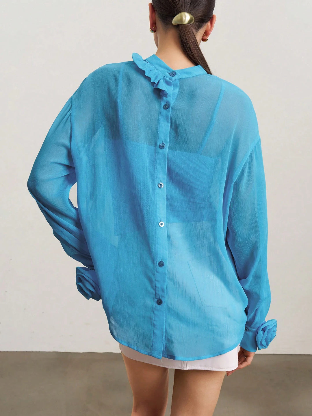 Set cămașă și top SHEIN, albastru