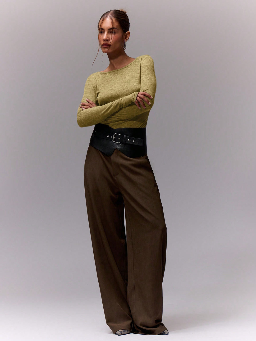 SHEIN póló, khaki
