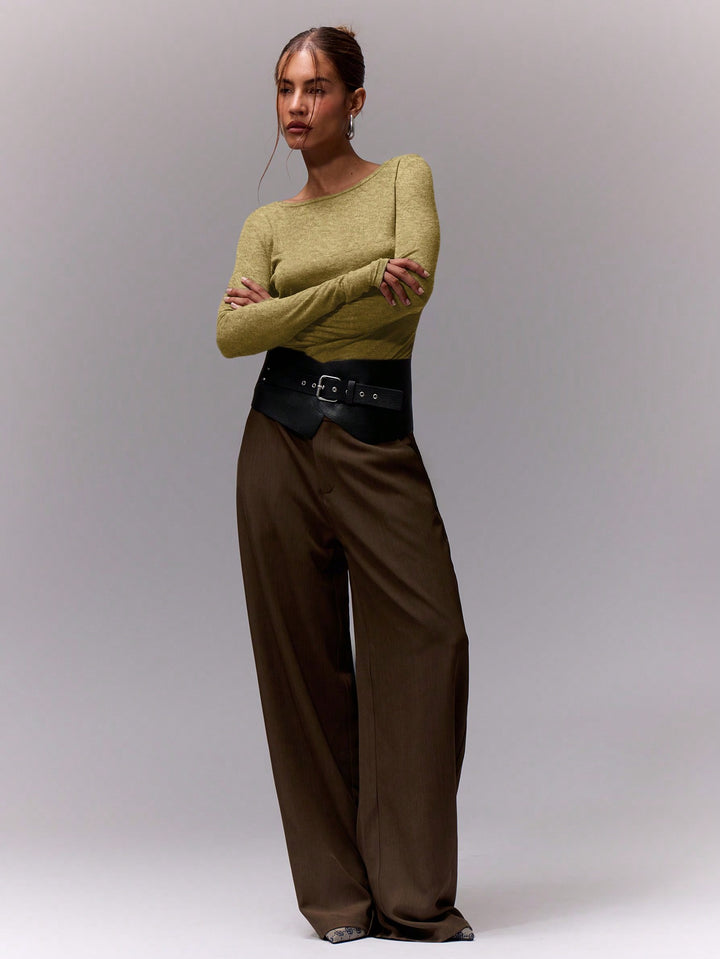 SHEIN póló, khaki