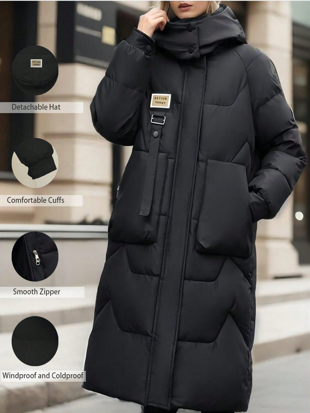 Palton SHEIN, negru