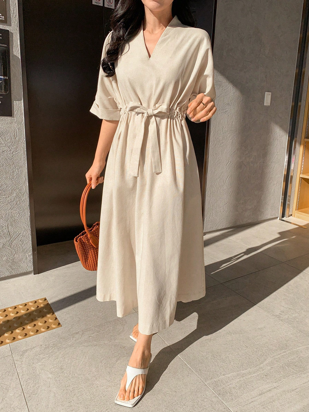 Rochie maxi SHEIN, portocaliu