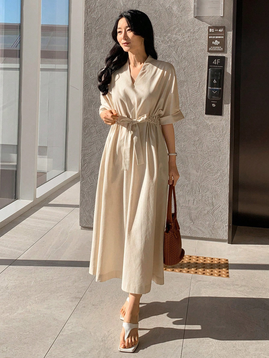 Rochie maxi SHEIN, portocaliu