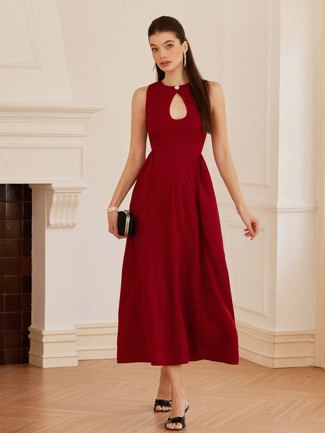 Rochie maxi SHEIN, vișiniu