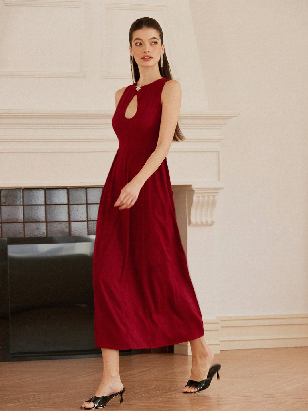 Rochie maxi SHEIN, vișiniu