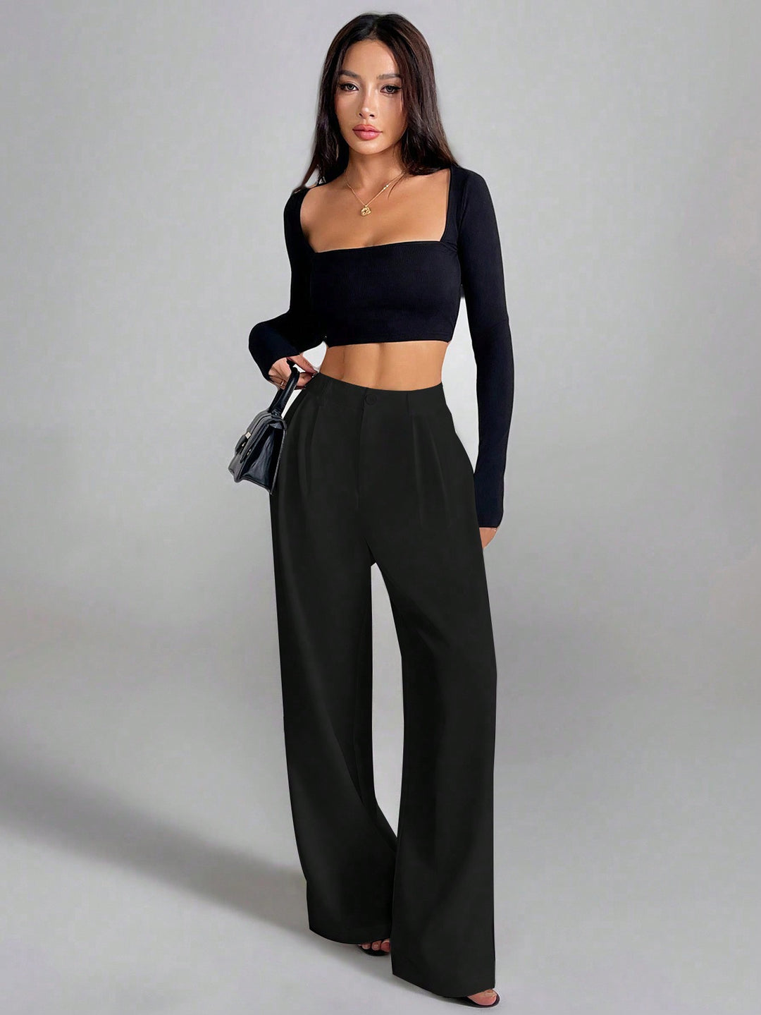 Pantaloni SHEIN, negru