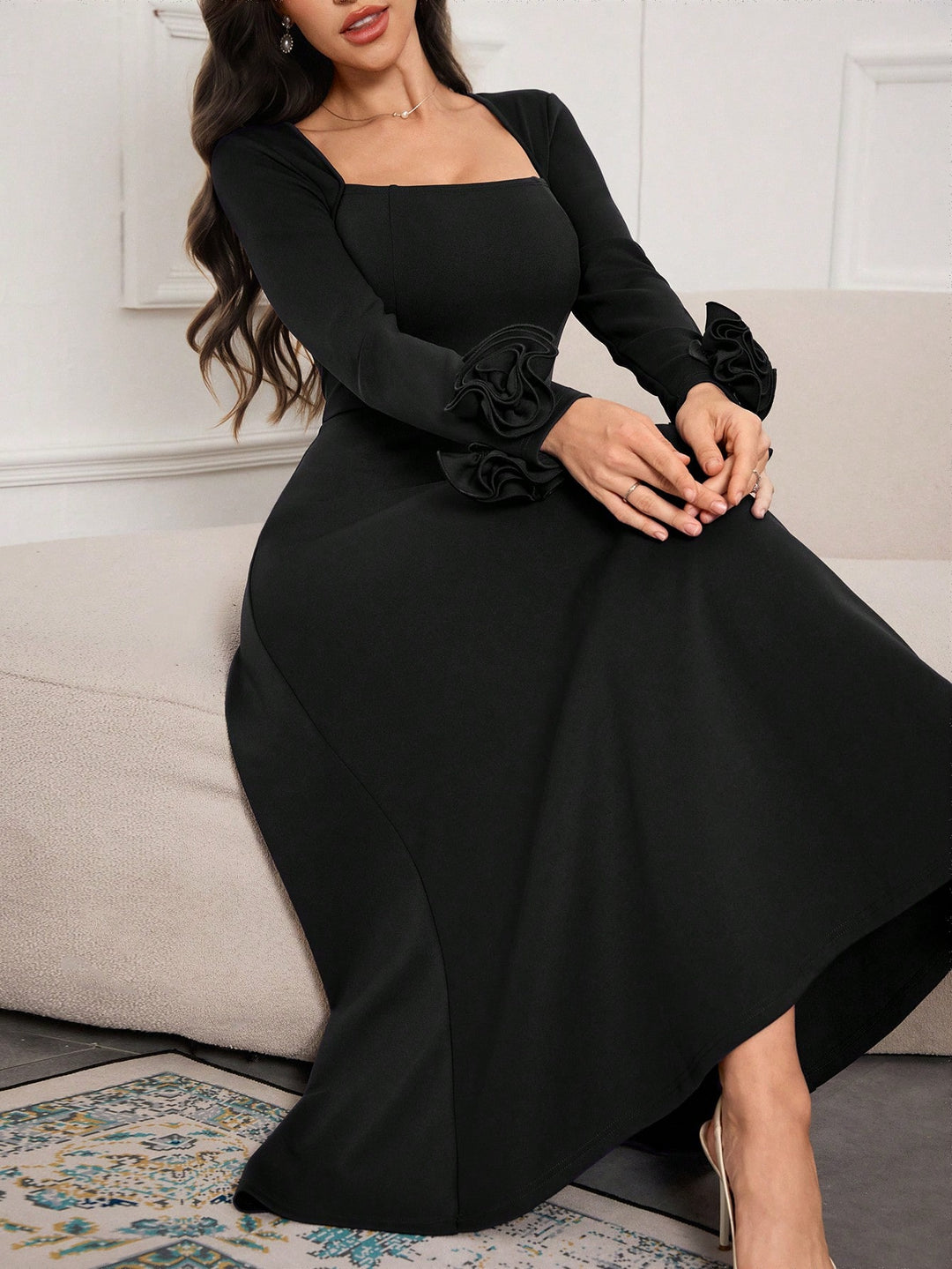 Rochie maxi SHEIN, negru