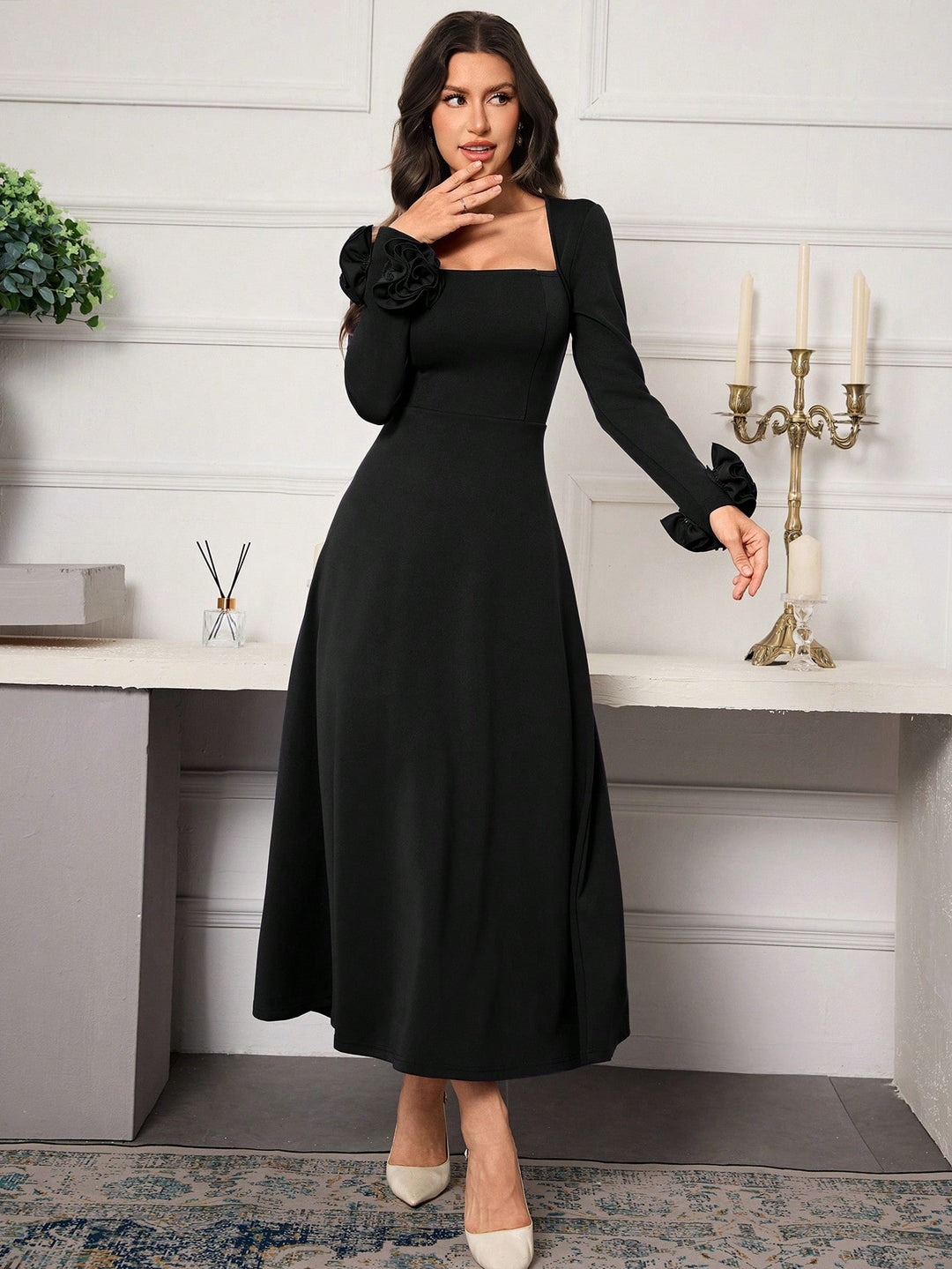 Rochie maxi SHEIN, negru