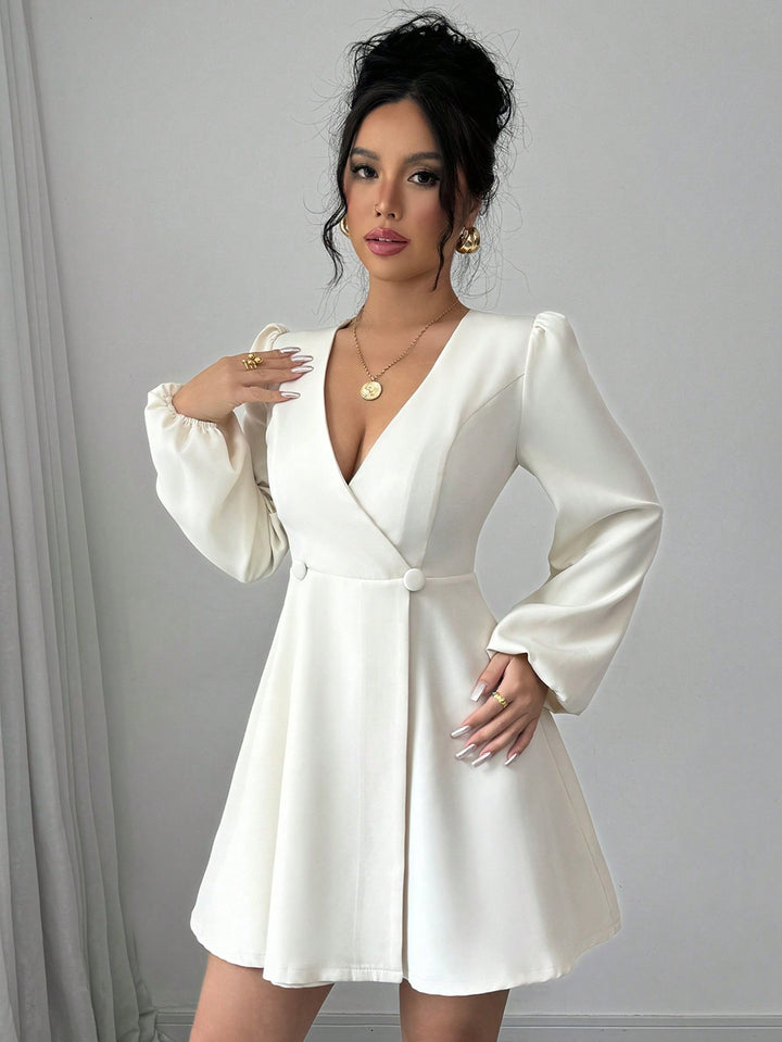 SHEIN bézs miniruha