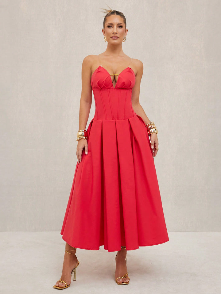 SHEIN maxi ruha, piros