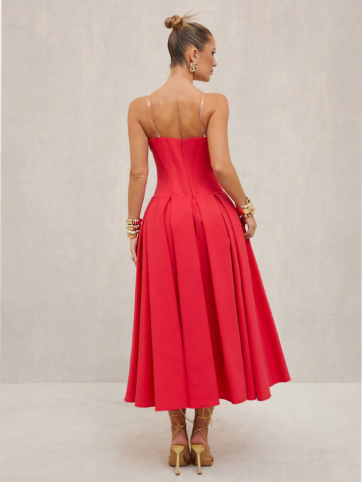 SHEIN maxi ruha, piros