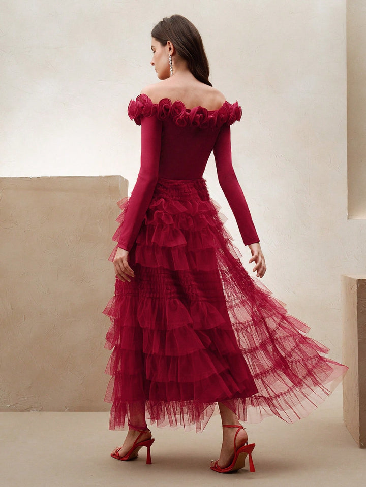 Rochie maxi SHEIN, roșu