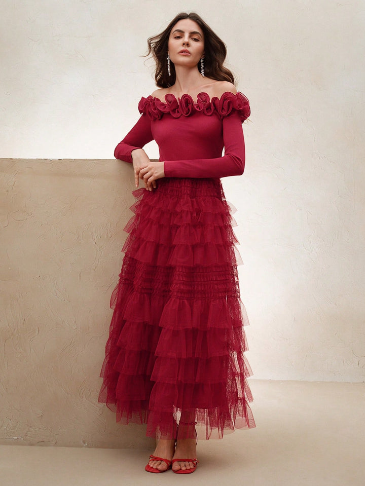 Rochie maxi SHEIN, roșu