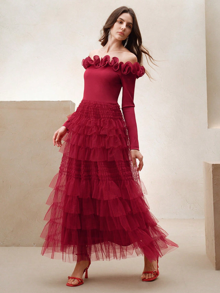Rochie maxi SHEIN, roșu