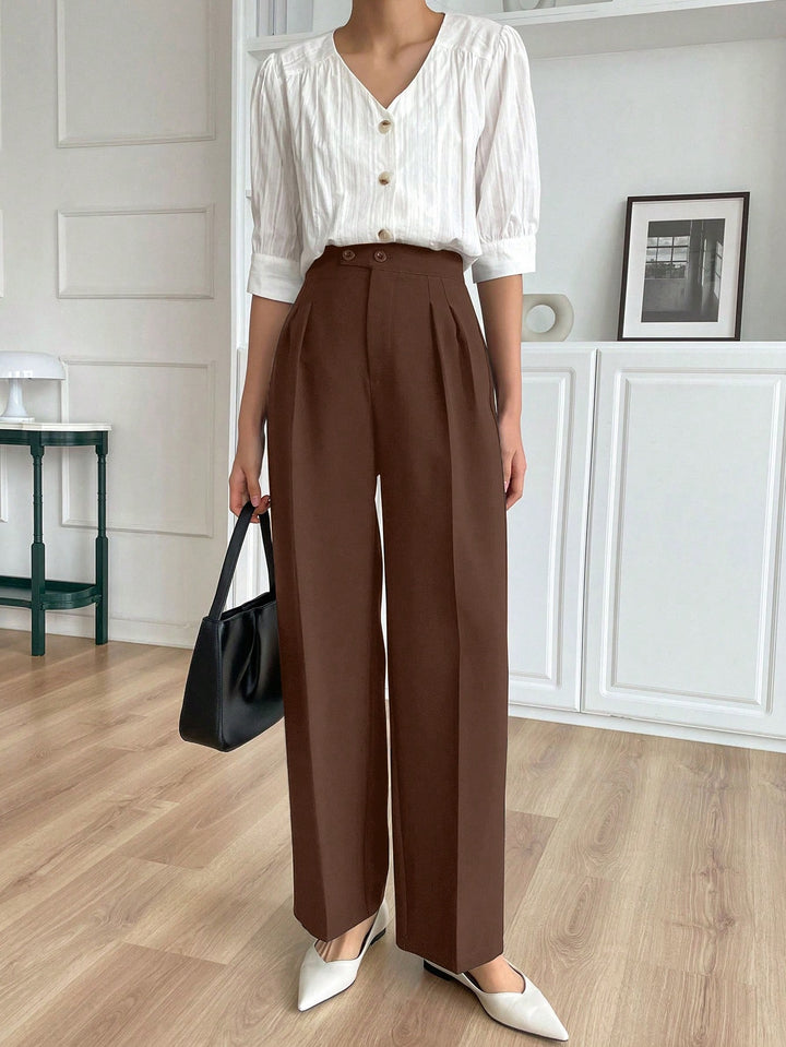 Pantaloni SHEIN, maro