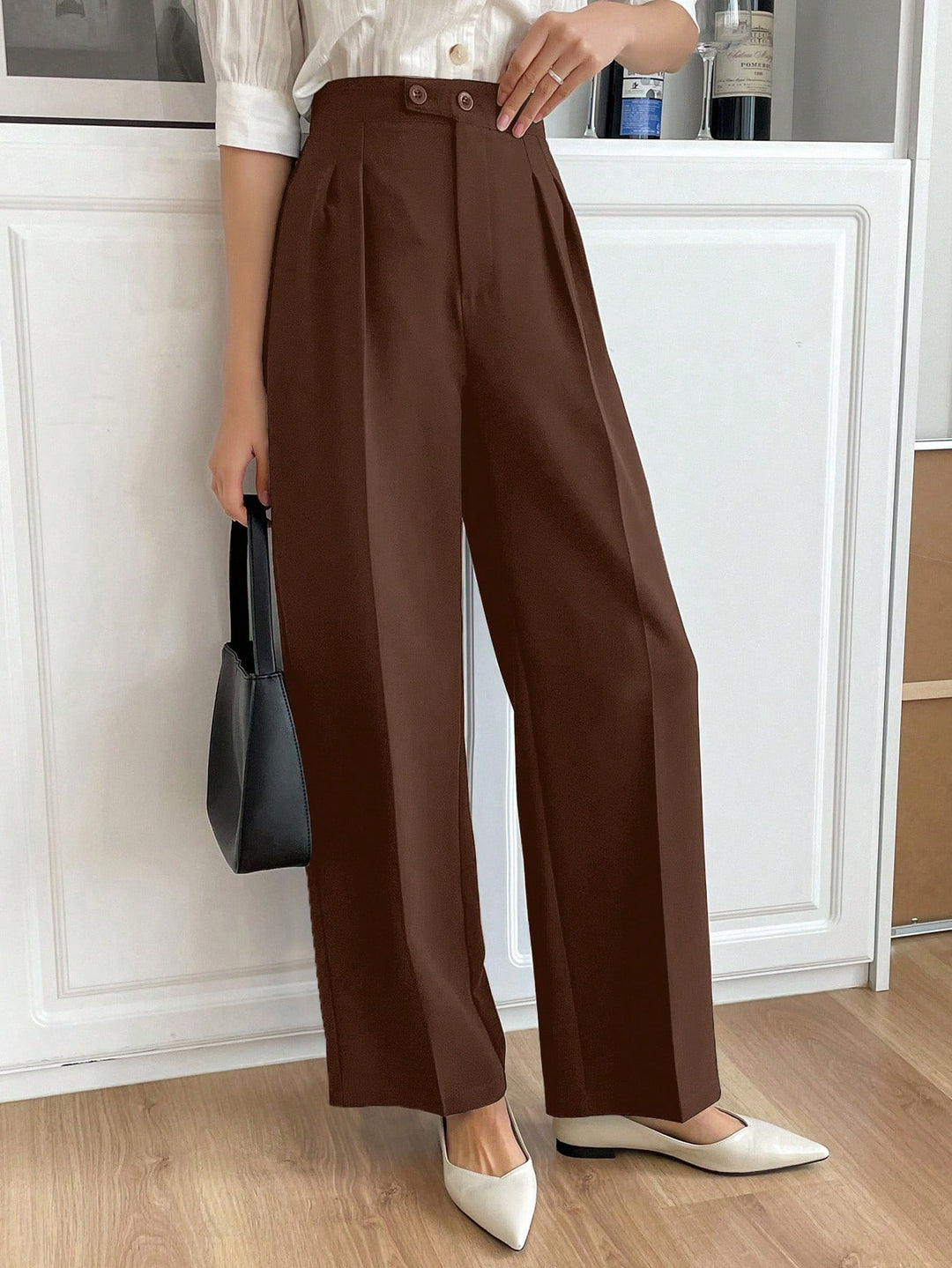 Pantaloni SHEIN, maro