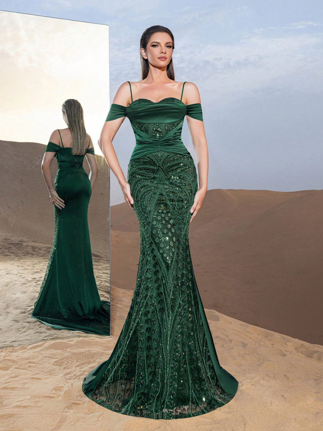 Rochie SHEIN, verde