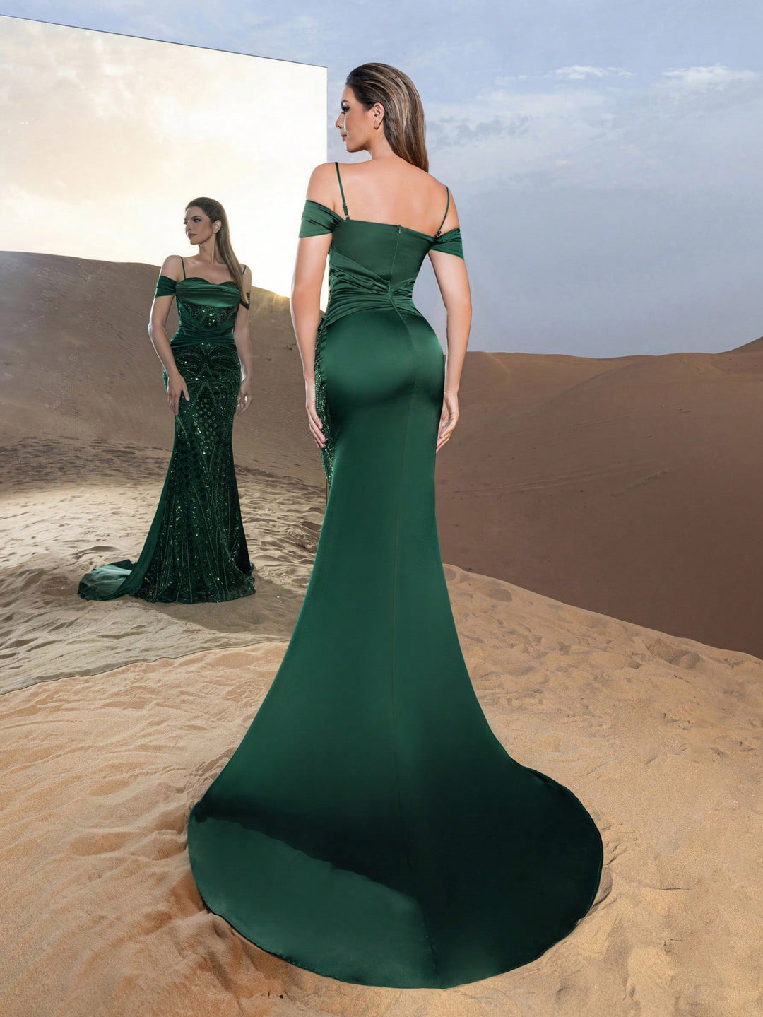 Rochie SHEIN, verde