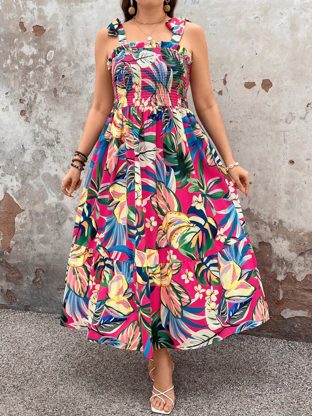 Rochie midi SHEIN, mix culori