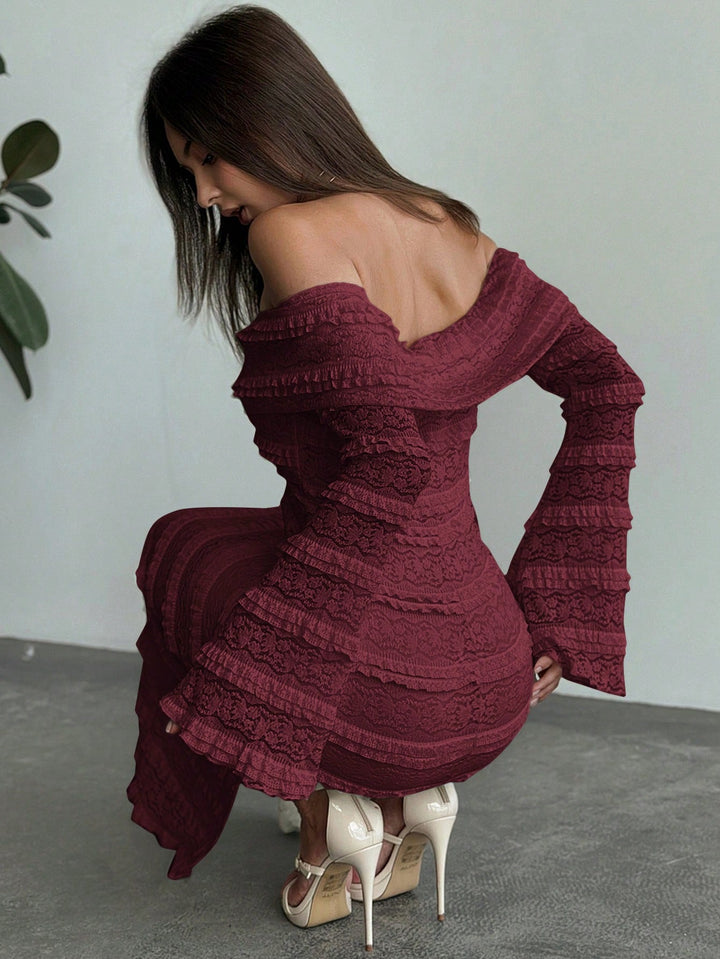 Rochie maxi SHEIN, vișiniu