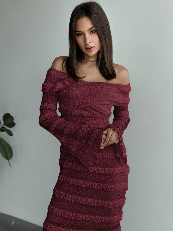 Rochie maxi SHEIN, vișiniu