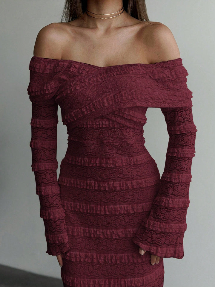 Rochie maxi SHEIN, vișiniu