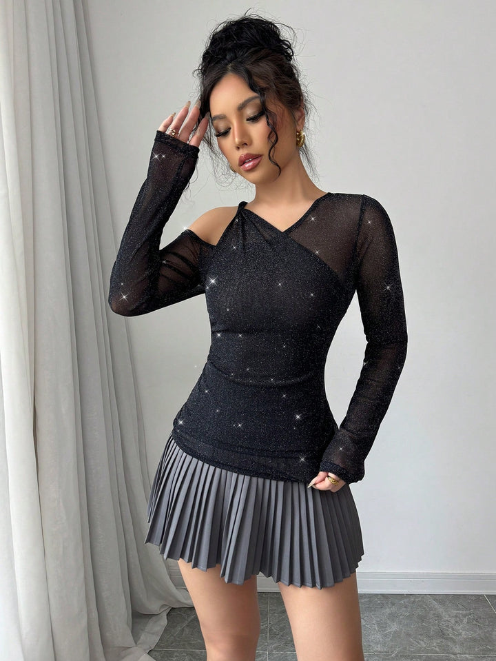 SHEIN blúz, fekete