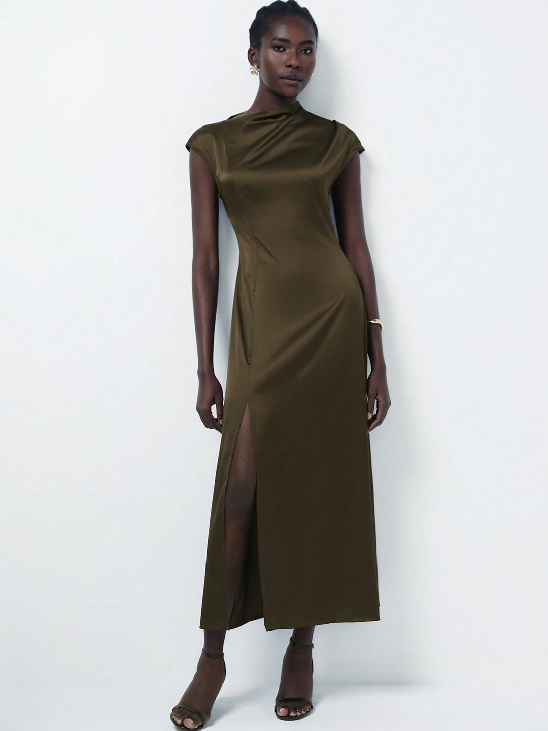 Rochie maxi SHEIN, kaki