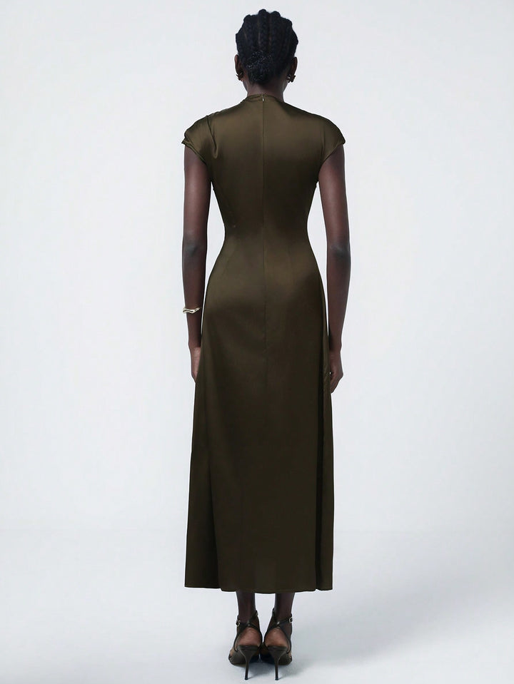 Rochie maxi SHEIN, kaki