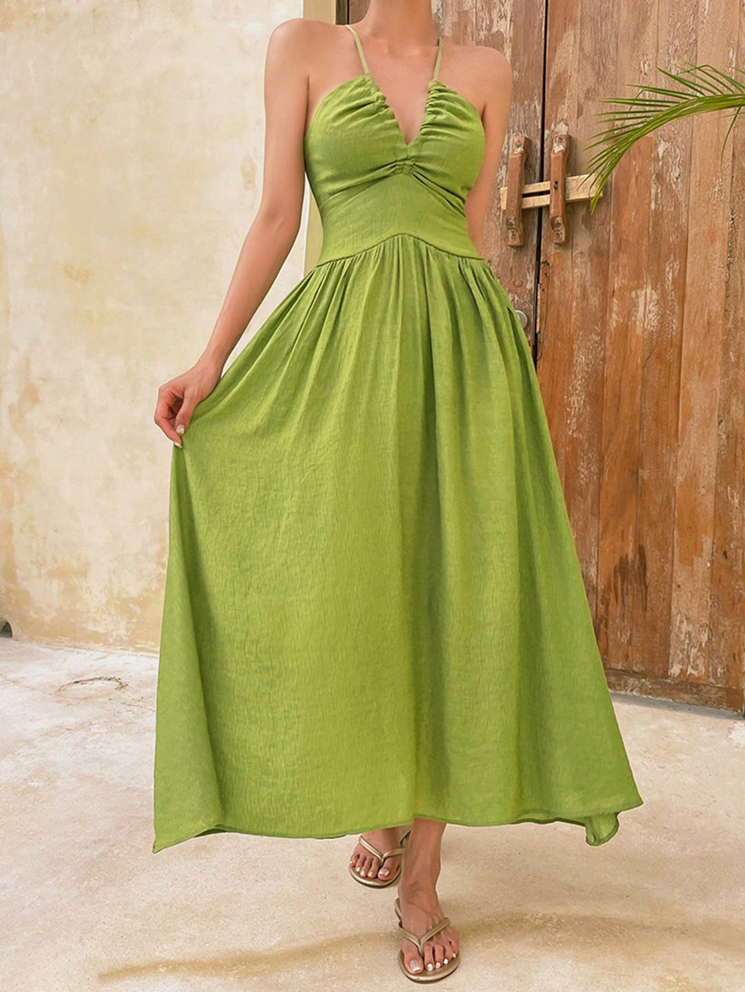 Rochie maxi SHEIN, verde