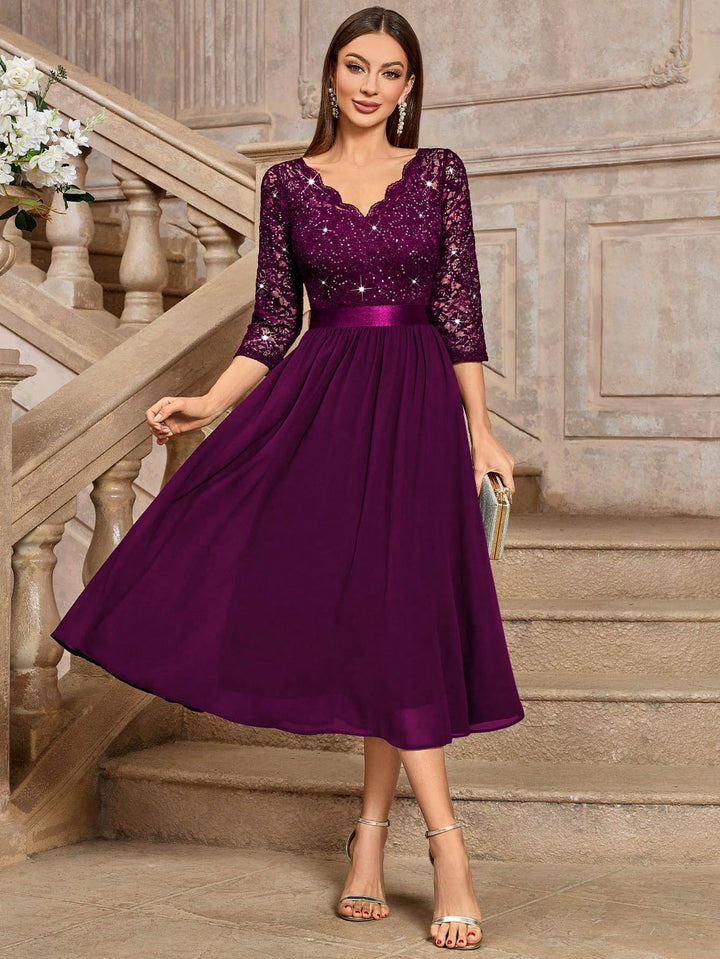 Rochie midi SHEIN, vișiniu