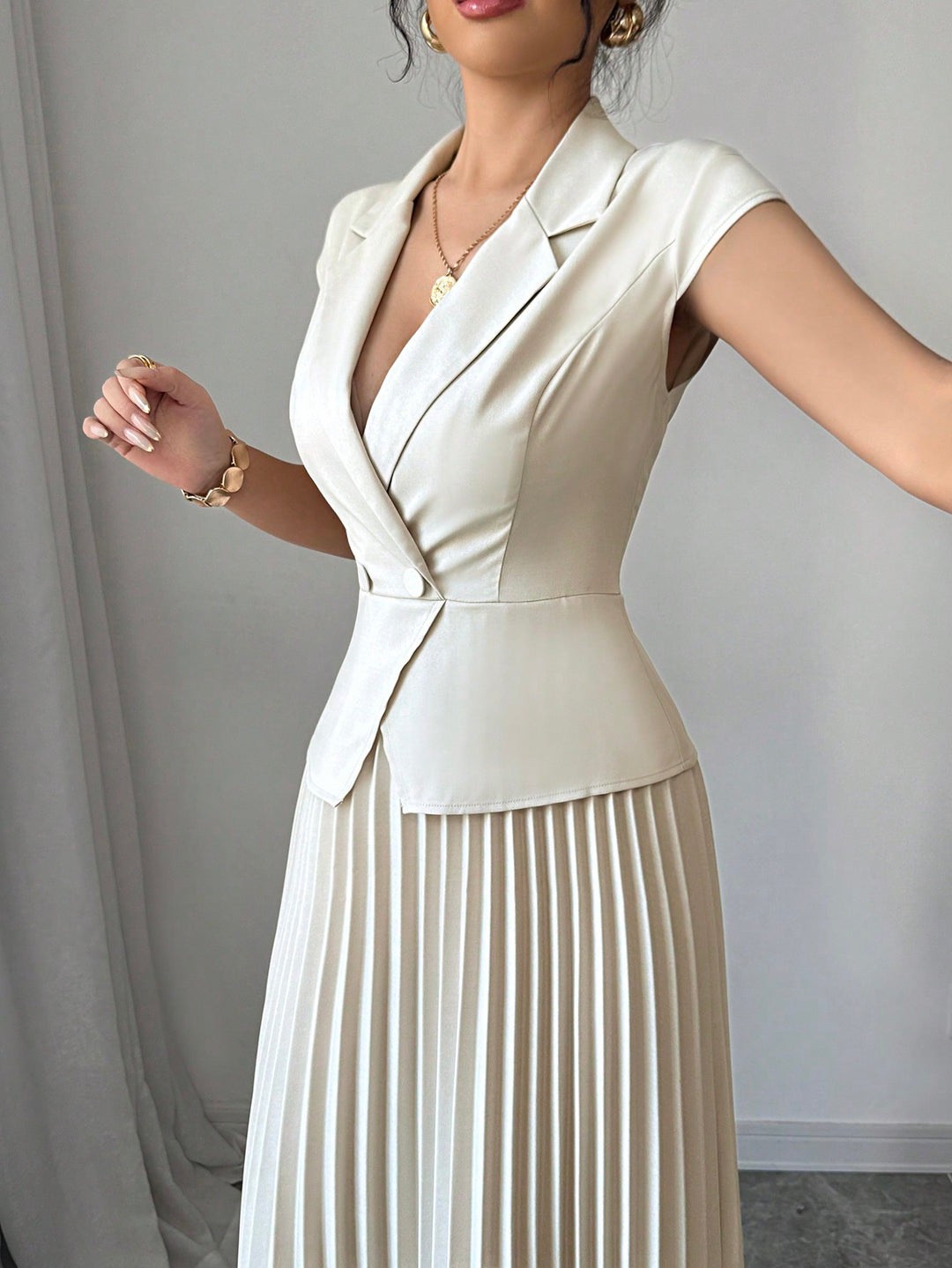 SHEIN maxi ruha, bézs