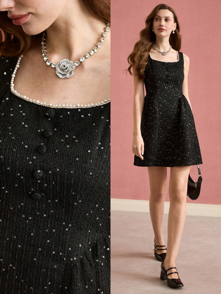SHEIN mini ruha, fekete