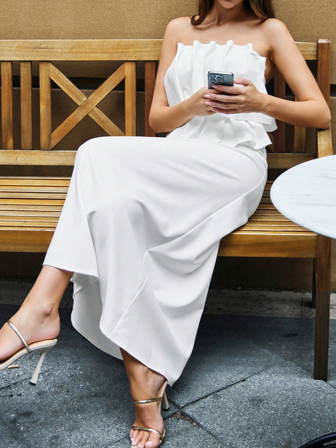 Rochie midi SHEIN, alb