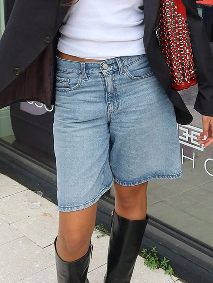 Pantaloni scurți SHEIN, albastru