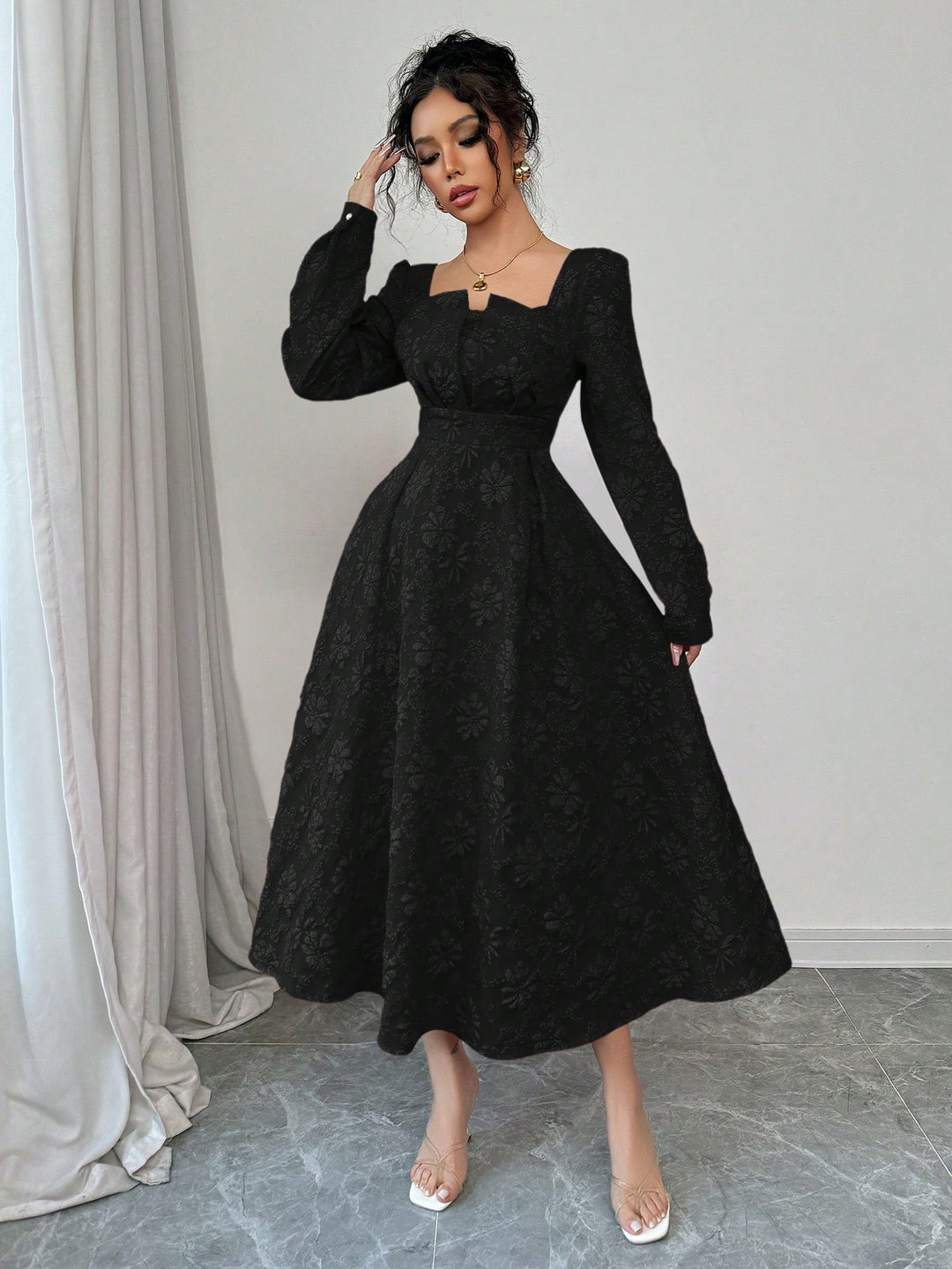 Rochie midi SHEIN, negru