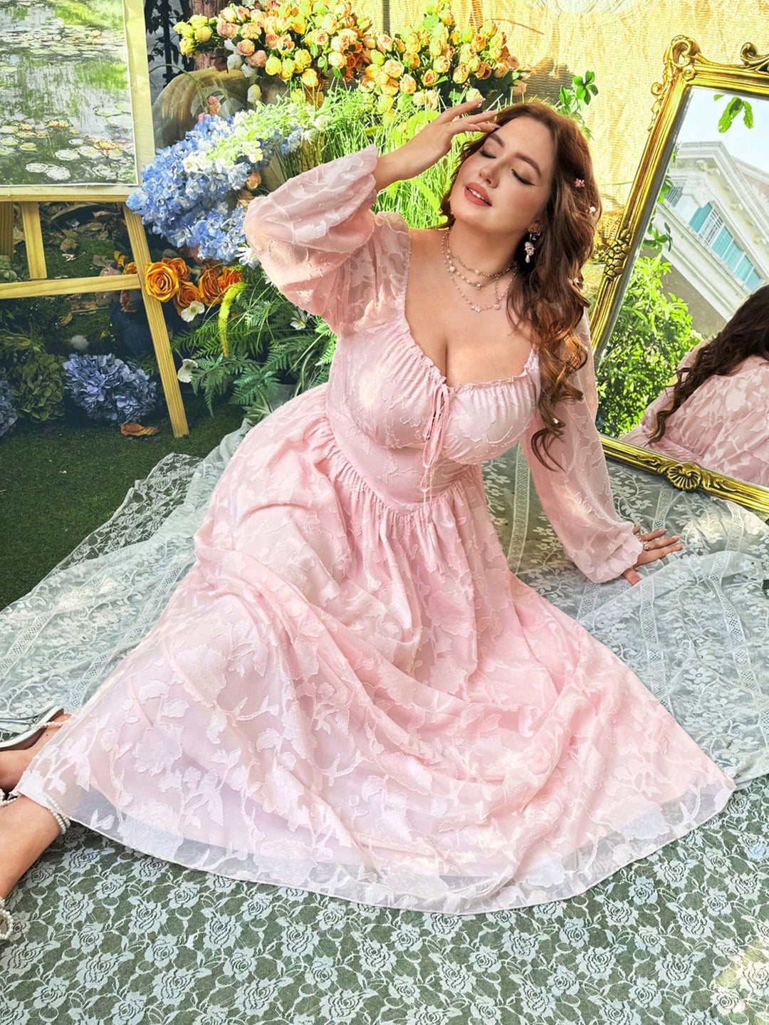 Rochie maxi SHEIN, roz